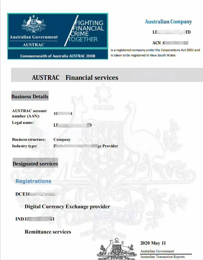 澳洲AUSTRAC数字货币牌照