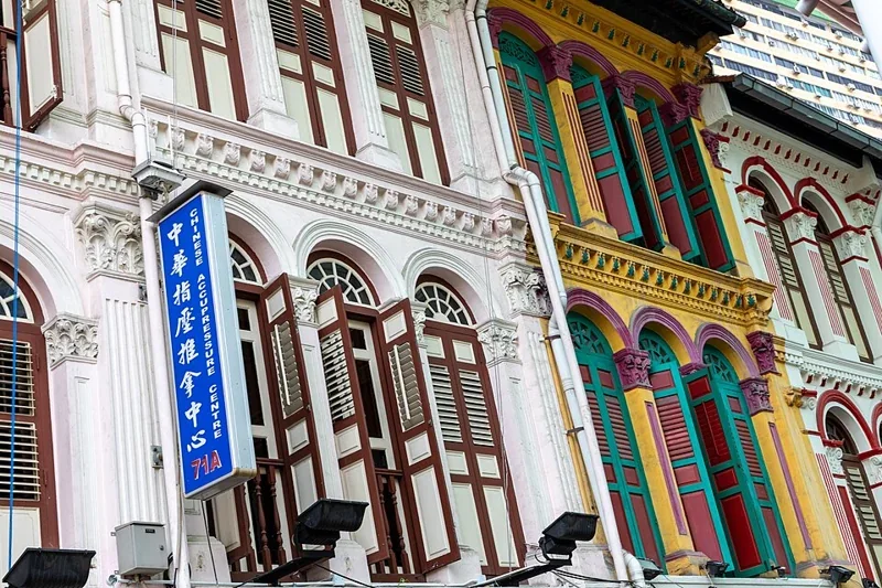 新加坡唐人街商业街与店铺